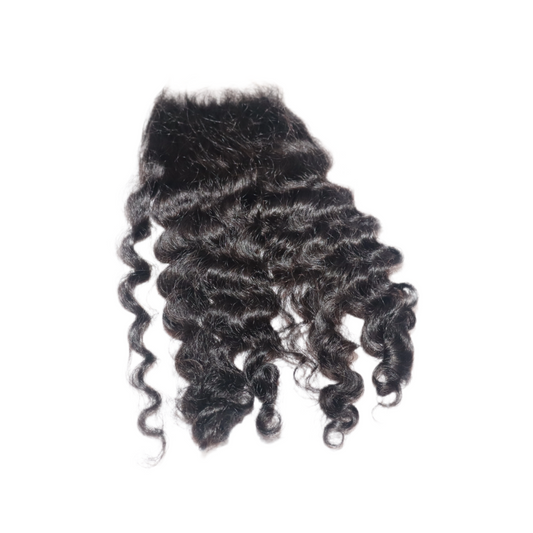 Raw HD Burmese Curly Closure